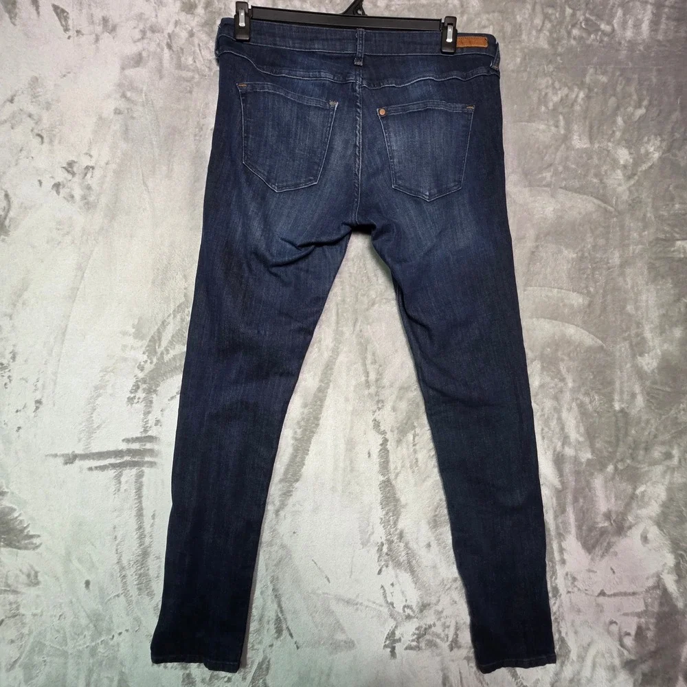 H&M &Denim Super Skinny Low Waist Jeans Dark Wash Blue 33/32 Womens